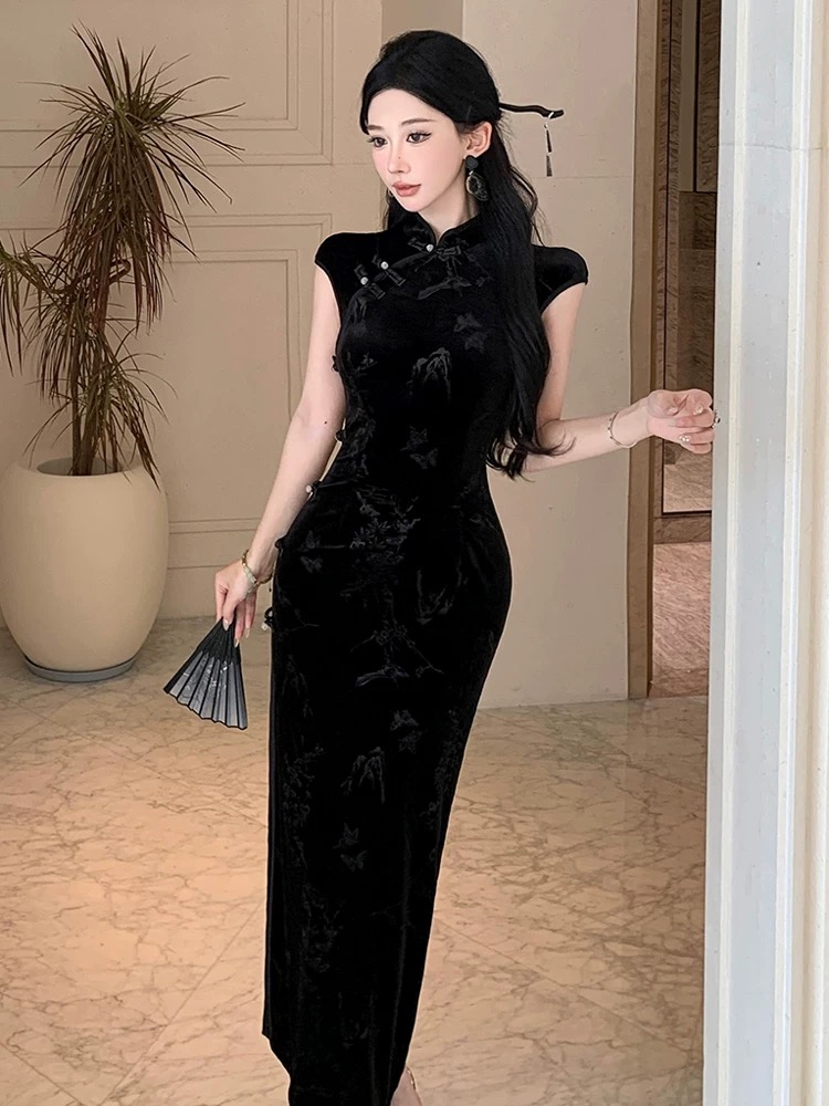 Running errands qipao dress Q235 images